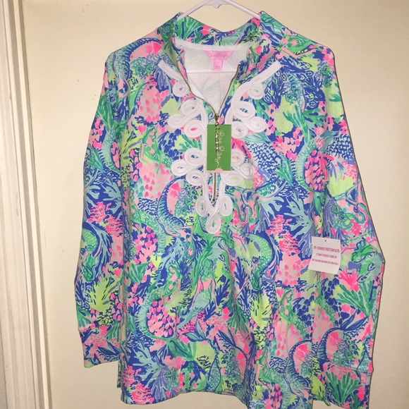 Lilly Pulitzer Sweaters - NWT Lilly Pulitzer Mermaid’s Cove Skipper Popover